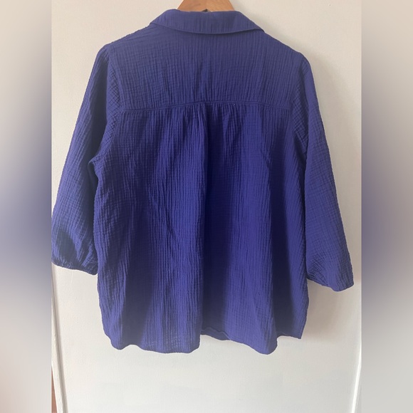 Penningtons Royal Blue Button-Down Shirt - Picture 7 of 8